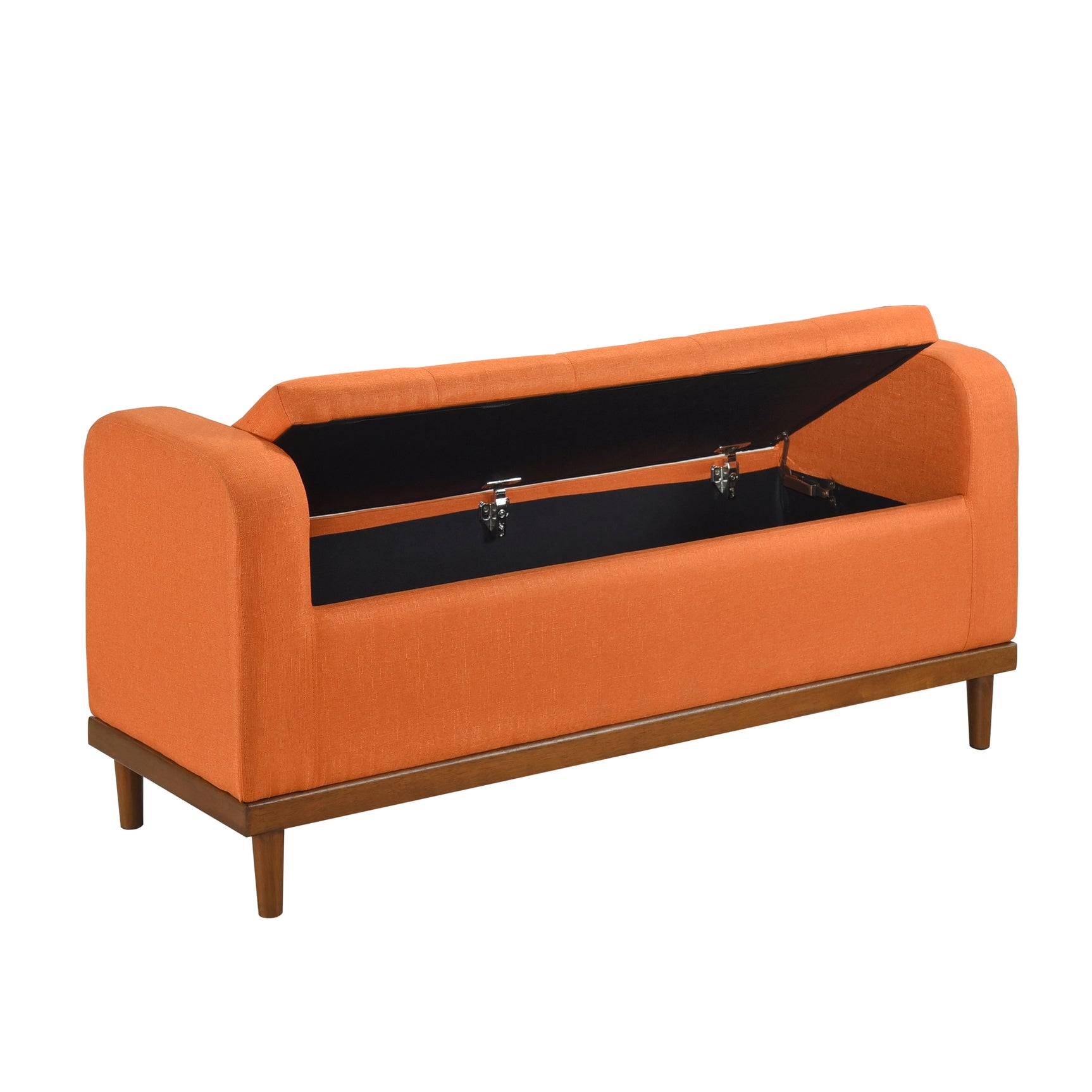 Brigitte Orange Lift Top Storage Bench - Ornate Home