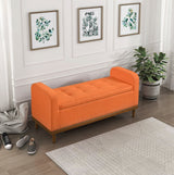 Brigitte Orange Lift Top Storage Bench - Ornate Home