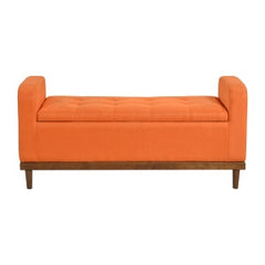 Brigitte Orange Lift Top Storage Bench - Ornate Home