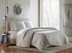 Brilliance White 3-Piece Coverlet/Duvet Set - Ornate Home