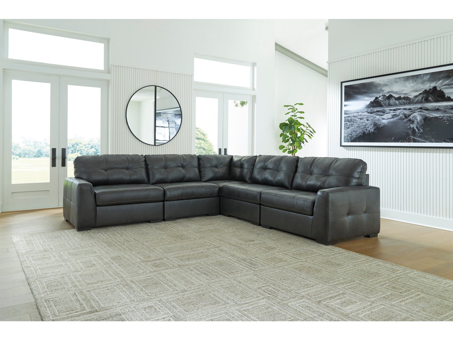 Brindley Pier Fog 5-Piece Sectional - Ornate Home