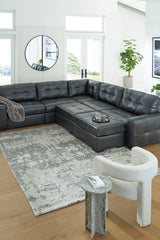 Brindley Pier Fog Oversized Accent Ottoman - Ornate Home