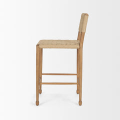 Brinley Brown Woven Paper Rope Counter Stool