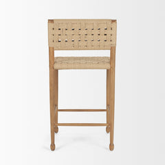 Brinley Brown Woven Paper Rope Counter Stool