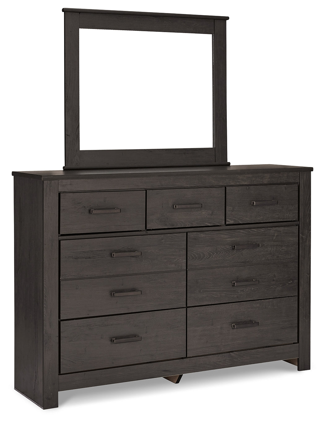 Brinxton Charcoal Dresser, Mirror and Nightstand - Ornate Home