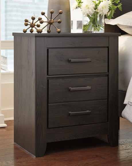 Brinxton Charcoal Dresser, Mirror and Nightstand - Ornate Home