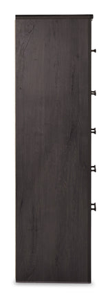 Brinxton Charcoal Five Drawer Chest - Ornate Home