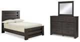 Brinxton Charcoal Full Panel Bedroom Set with Dresser and Mirror - Ornate Home