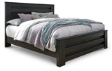 Brinxton Charcoal King Panel Bedroom Set with Dresser, Mirror and Nightstand - Ornate Home