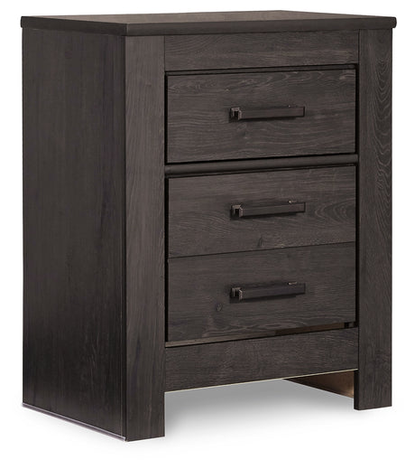Brinxton Charcoal Queen Panel Bed & Dresser & Mirror & Chest & Nightstand - Ornate Home