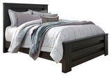 Brinxton Charcoal Queen Panel Bedroom Set with Dresser, Mirror and Nightstand - Ornate Home