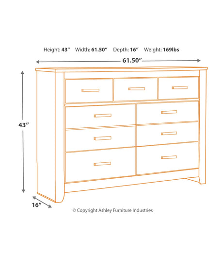 Brinxton Charcoal Seven Drawer Dresser - Ornate Home