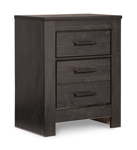 Brinxton Charcoal Two Drawer Nightstand - Ornate Home