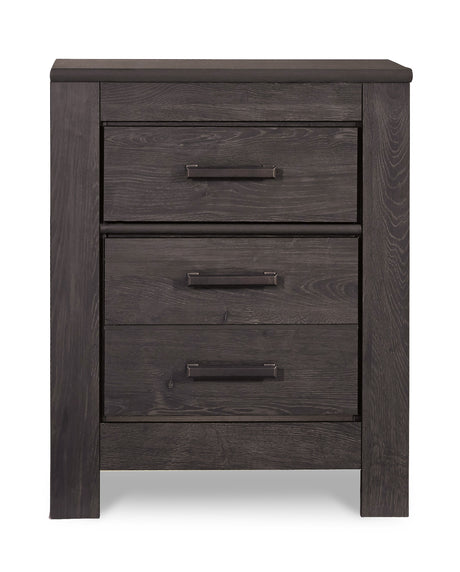 Brinxton Charcoal Two Drawer Nightstand - Ornate Home