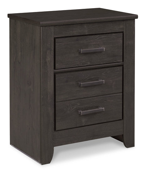 Brinxton Charcoal Two Drawer Nightstand - Ornate Home