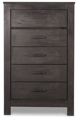 Brinxton King Panel Headboard, Dresser, Mirror, Chest and 2 Nightstands - Ornate Home