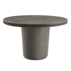 Brion Gray 48" Indoor - Outdoor Patio Concrete Round Dining Table - Ornate Home