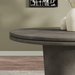 Brion Gray 48" Indoor - Outdoor Patio Concrete Round Dining Table - Ornate Home