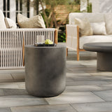 Brion Gray Indoor - Outdoor Patio Concrete Stool - Ornate Home