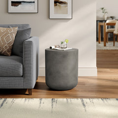 Brion Gray Indoor - Outdoor Patio Concrete Stool - Ornate Home