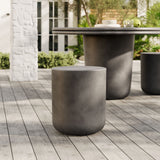 Brion Gray Indoor - Outdoor Patio Concrete Stool - Ornate Home