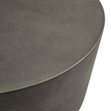 Brion Gray Round Indoor - Outdoor Patio Concrete Coffee Table - Ornate Home