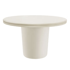 Brion White 48" Indoor - Outdoor Patio Concrete Round Dining Table - Ornate Home