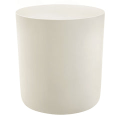 Brion White Indoor - Outdoor Patio Concrete Stool - Ornate Home