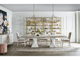 Brisbane Alabaster/White Lacquer Pedestal Table - Ornate Home