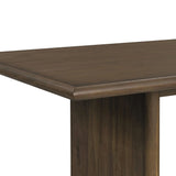 Brisbane Brown 6-Piece Standard Height Dining Set with Table, Four PU Chairs & Bench - Ornate Home
