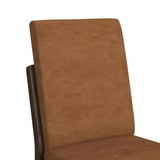 Brisbane Brown 6-Piece Standard Height Dining Set with Table, Four PU Chairs & Bench - Ornate Home
