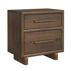 Brisbane Brown/Boucle Beige 3-Piece Queen UPH Bedroom Set with LED - Ornate Home
