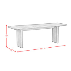 Brisbane Brown Dining Bench - Ornate Home
