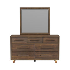 Brisbane Brown Dresser & Mirror Set with LED - Ornate Home