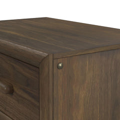Brisbane Brown Nightstand with USBC and LED - Ornate Home