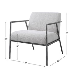 Brisbane Light Gray Accent Chair - Ornate Home