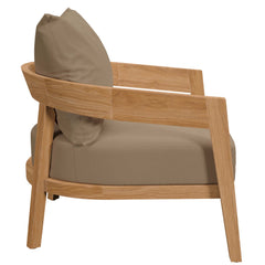 Brisbane Natural Light Brown 3-Piece Teak Wood Outdoor Patio Set - 53x70" - Ornate Home