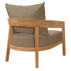 Brisbane Natural Light Brown 3-Piece Teak Wood Outdoor Patio Set - 53x70" - Ornate Home
