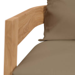 Brisbane Natural Light Brown 3-Piece Teak Wood Outdoor Patio Set - 53x70" - Ornate Home
