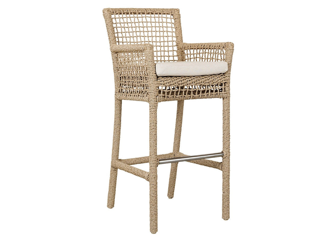 Brisbane Natural Outdoor Bar Stool - Ornate Home