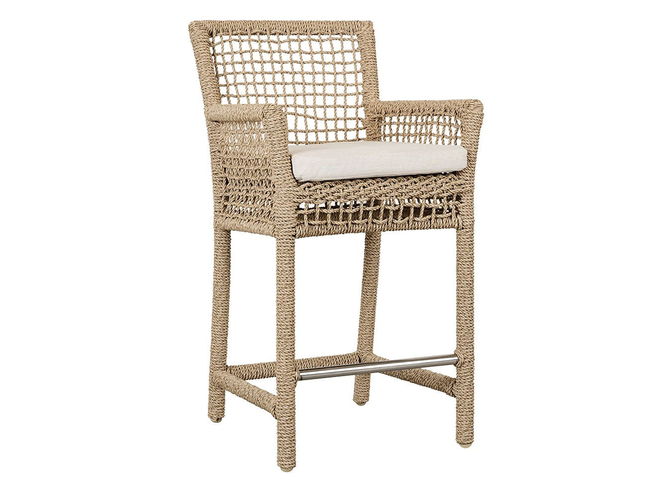 Brisbane Natural Outdoor Counter Stool - Ornate Home