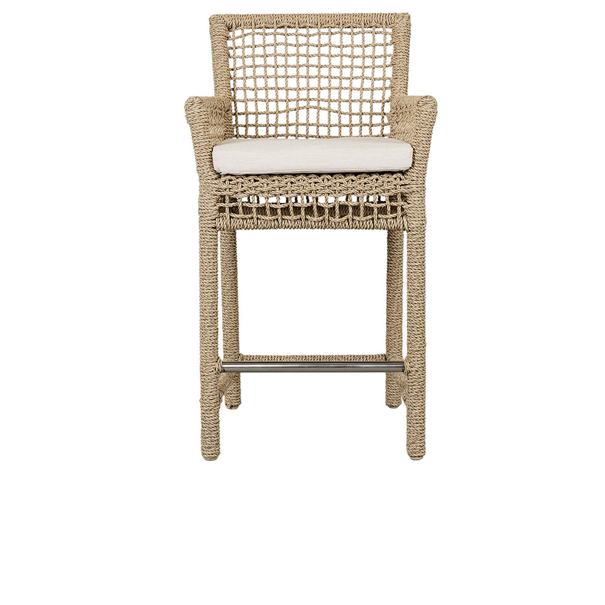 Brisbane Natural Outdoor Counter Stool - Ornate Home