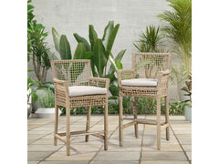 Brisbane Natural Outdoor Counter Stool - Ornate Home