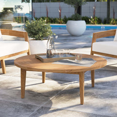Brisbane Natural Teak Wood Outdoor Patio Coffee Table - Ornate Home