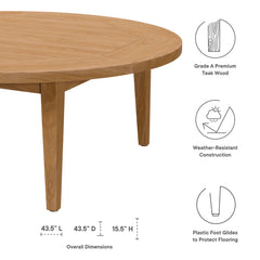 Brisbane Natural Teak Wood Outdoor Patio Coffee Table - Ornate Home