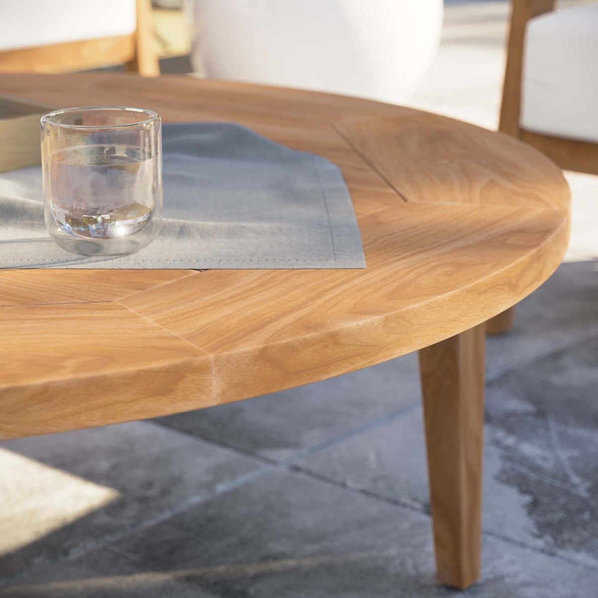 Brisbane Natural Teak Wood Outdoor Patio Coffee Table - Ornate Home