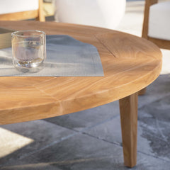 Brisbane Natural Teak Wood Outdoor Patio Coffee Table - Ornate Home