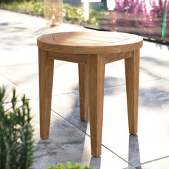 Brisbane Natural Teak Wood Outdoor Patio Side Table - Ornate Home