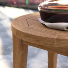 Brisbane Natural Teak Wood Outdoor Patio Side Table - Ornate Home