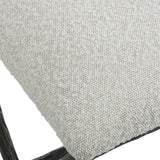 Brisby Gray Fabric Small Bench - Ornate Home